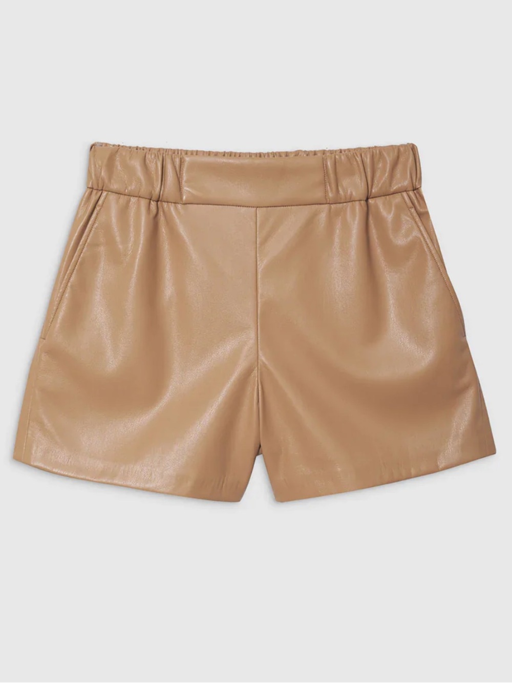 Anine Bing Vegan Leather Koa Shorts